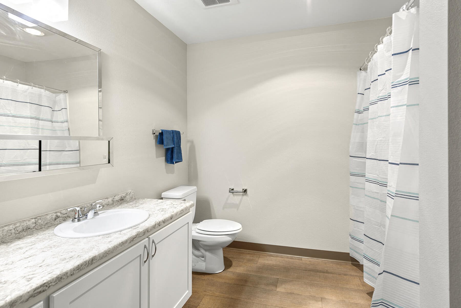 Upgraded bathrooms at Meridian Court Apartments in Federal Way WA
